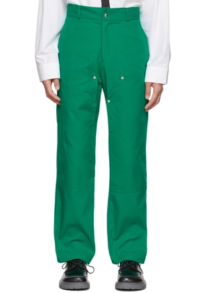 SPENCER BADU Green Wide-Leg Trousers