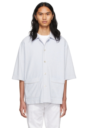 Agnona Blue Terry Cloth Shirt
