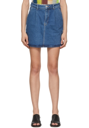 REMAIN Birger Christensen Blue Camilla Mini Skirt