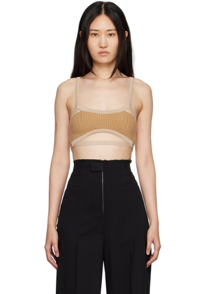 JACQUEMUS Tan Le Papier 'Le Bandeau Bellinu' Bra