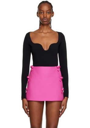 Valentino Black Sweetheart Neck Bodysuit