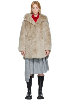 Yves Salomon - Meteo Beige Wool Coat