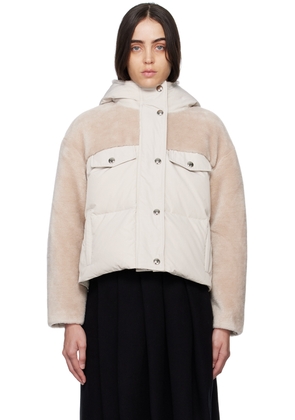 Yves Salomon - Meteo Beige Paneled Jacket