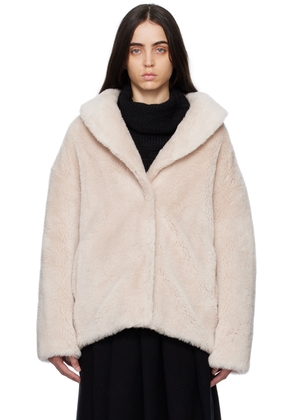 Yves Salomon - Meteo Beige Shawl Collar Jacket