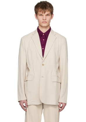 Acne Studios Beige Single-Breasted Blazer