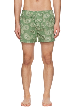 JACQUEMUS Green Le Raphia 'Le Caleçon' Boxers