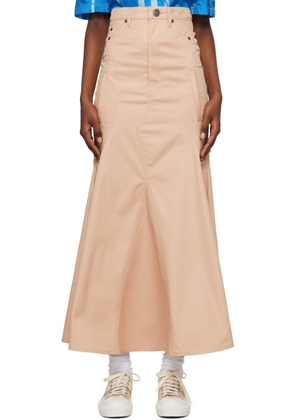 Burberry Beige Flared Maxi Skirt