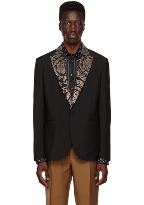 Versace Black Barocco Evening Blazer