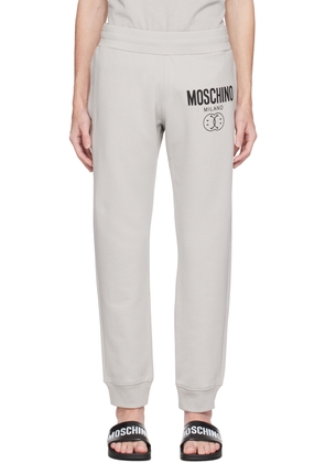 Moschino Gray Printed Lounge Pants