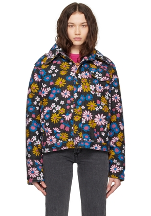ERL Black Floral Denim Jacket
