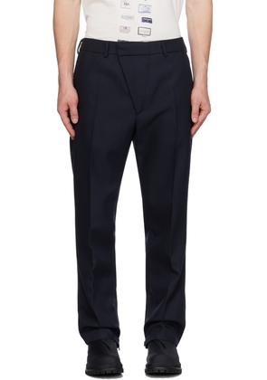 424 Black Creased Trousers
