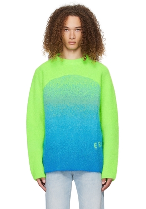 ERL Green Gradient Rainbow Sweater