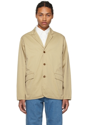nanamica Beige Three-Button Blazer