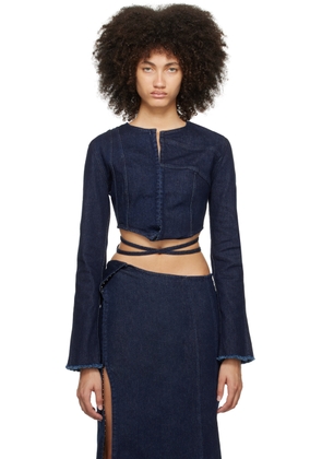 Jade Cropper Gray Wrap Long Sleeve T-Shirt | MILANSTYLE.COM