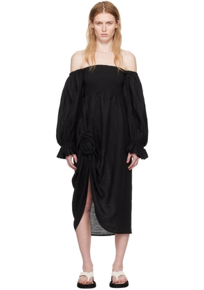 Sleeper Black Atlanta Midi Dress