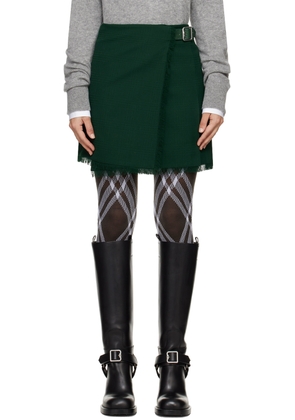 Burberry Green Wrap Miniskirt
