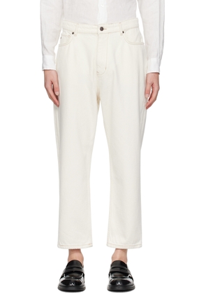 Emporio Armani Off-White Embossed Jeans