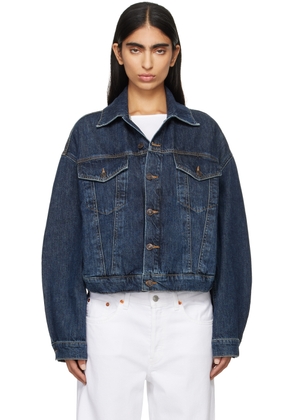 AGOLDE Navy Dalton Balloon Denim Jacket