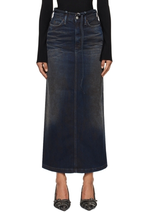 Acne Studios Blue Signature Talia Darkside Denim Maxi Skirt