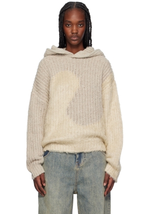 ERL Gray Swirl Knit Hoodie