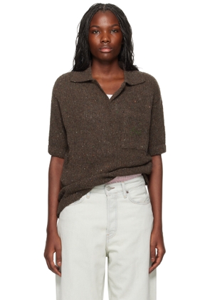 ERL Brown Wool Polo