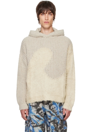 ERL Beige Silk Swirl Hoodie