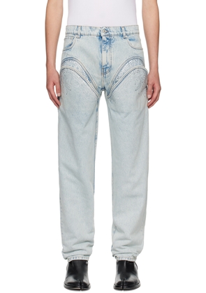 Y/Project SSENSE Exclusive Blue Cut Out Jeans