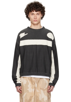 424 Black Soccer Knit Sweater