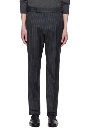 TOM FORD Gray Sharp Stripe Dyllan Trousers