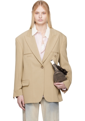 Acne Studios Beige Relaxed Fit Blazer