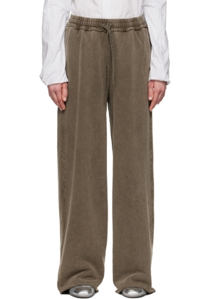 Acne Studios Brown Embroidered Logo Lounge Pants