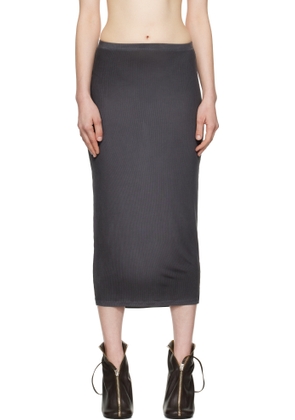 Acne Studios Black Spray-Dyed Midi Skirt