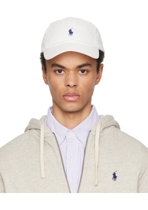 Polo Ralph Lauren White Cotton Linen Cap