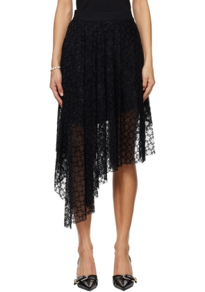 Givenchy Black Tulle Midi Skirt
