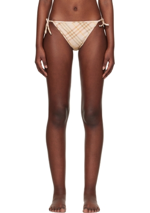 Burberry Beige Check Bikini Bottom