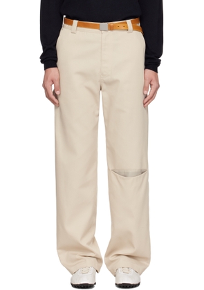 Commission Beige Slash Chino Trousers