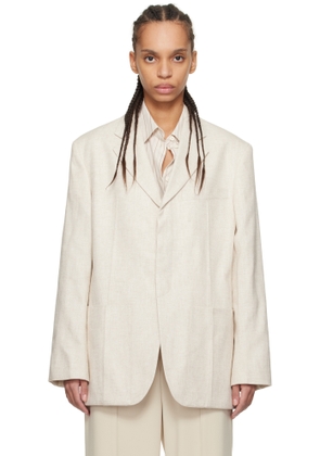 JACQUEMUS Beige Le Chouchou 'La veste d'Homme' Blazer