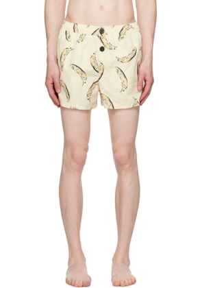 JACQUEMUS Yellow La Croisière 'The Puntini' Swim Shorts