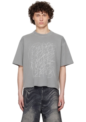 CAMPERLAB Gray Mineral Dye Boxy T-shirt