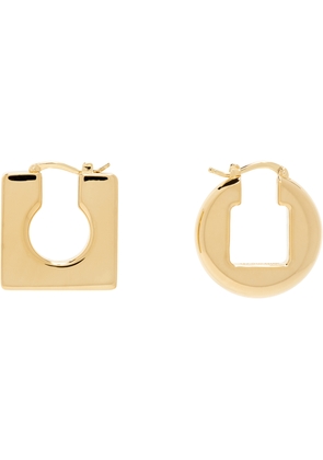 JACQUEMUS Gold 'Les créoles Rond Carré' Earrings
