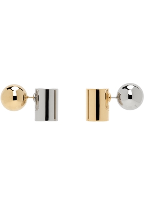 JACQUEMUS Silver & Gold 'Les boucles Perlina' Earrings