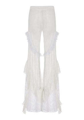 FRANÇOISE Exclusive Carine Ruffled Lace Flared Pants - Moda Operandi