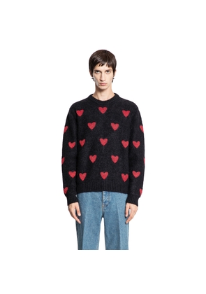 Heart Jacquard Mohair And Lurex Jumper