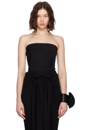 Rick Owens Black Concordians Wool Bustier Top