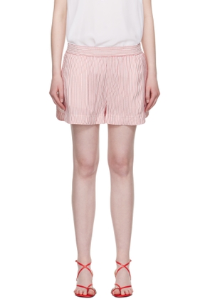 Stella McCartney White & Red Striped Elasticated Shorts