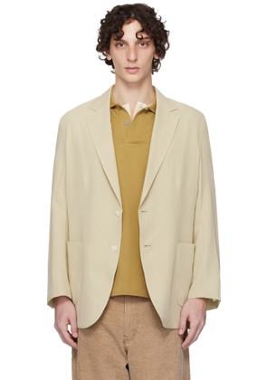 AURALEE Khaki Light Cotton Wool Viyella Blazer
