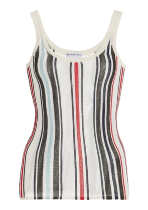 Bottega Veneta Striped Cotton-Knit Tank Top - Moda Operandi