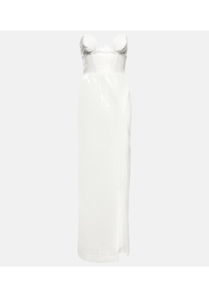 Nensi Dojaka Bridal sequined gown