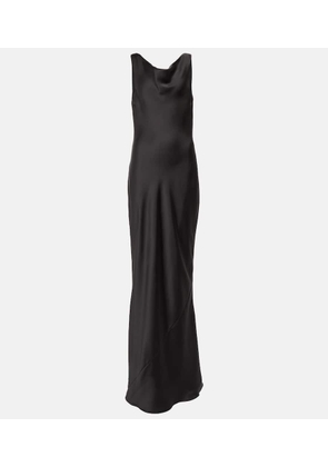 Norma Kamali Maria crepe satin maxi dress