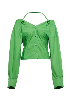 Nanushka Tami cotton poplin halterneck top